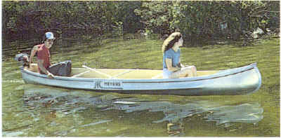 Michicraft T-16 Square Stern Canoe in Action